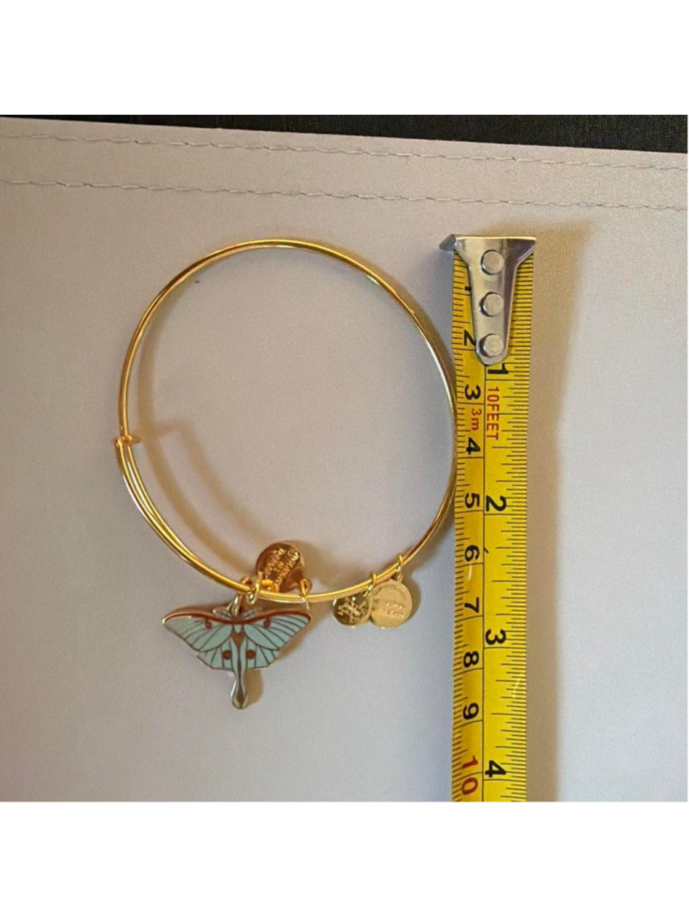 #AlexandAni gold #moth #lunamoth charm bangle #bangle #jewelry